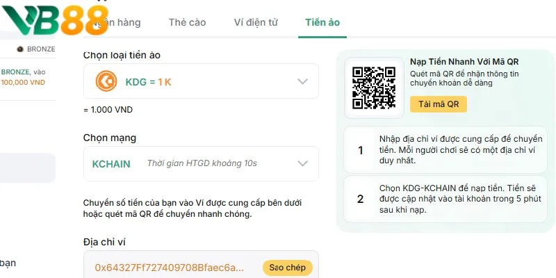 Hình thức nạp tiền qua tiền ảo được đánh giá cao Hình thức nạp tiền qua tiền ảo được đánh giá cao