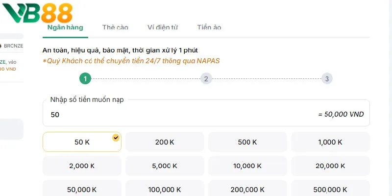 Nạp tiền qua ngân hàng đơn giản Nạp tiền qua ngân hàng đơn giản